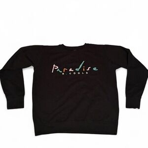 Barney Cools Black Crewneck Sweater with Multicolor Logo